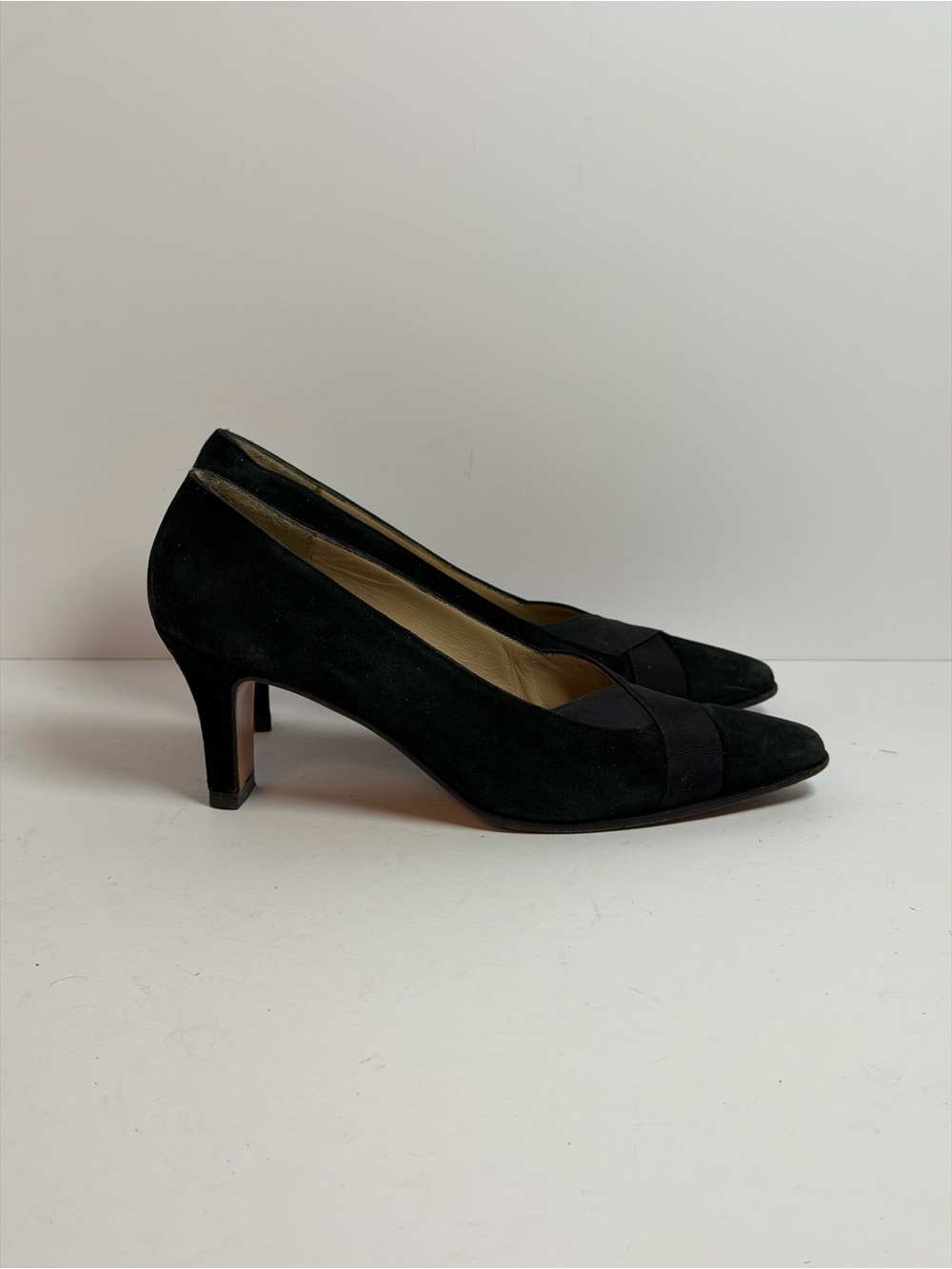 Salvatore Ferragamo Black Suede Pumps Size 6